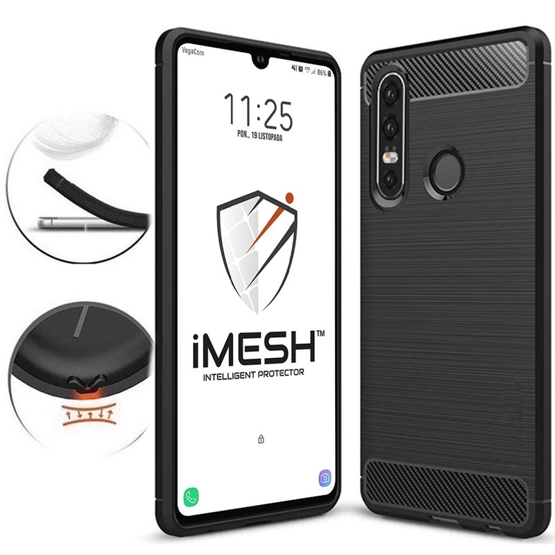 Juodas silikoninis carbon dėklas (Huawei P30 LITE) Juodas silikoninis carbon dėklas (Huawei P30 LITE)